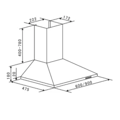 TR60WS Dunstabzugshaube 2x Fettfilter Edelstahl 60 Cm 340 M³/h -Küchenzubehör Verkaufsgeschäft 10011485 yy 0008 logo Klarstein TR60WS Dunstabzugshaube 2x Filter