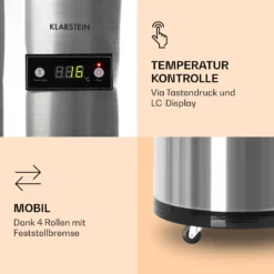 Mr. Barbot Bar-Kühlschrank 50 Liter 6-16 °C Bodenrollen Edelstahl -Küchenzubehör Verkaufsgeschäft 10026371 de 0004 logo
