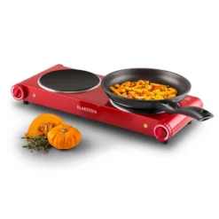 Captain Cook² Doppel-Kochplatte Infrarot 2400W Edelstahl Rot -Küchenzubehör Verkaufsgeschäft 10027876 yy 0007 titel Klarstein Captain Cook Doppel Kochplatte