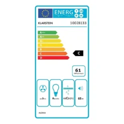 Lumio Primo Retro-Dunstabzugshaube 60cm 490 M³/h LED-Leuchten -Küchenzubehör Verkaufsgeschäft 10028133 energy label