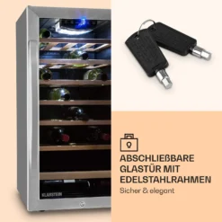 Vinamour 26 Uno Weinkühlschrank 26 Flaschen 88 Liter Edelstahl LED -Küchenzubehör Verkaufsgeschäft 10028491 de 0004 logo