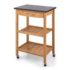 Tennessee Servierwagen Küchenwagen 4 Etagen Holz Granit Mobil -Küchenzubehör Verkaufsgeschäft 10028590 yy 0011 titel 10 Klarstein Tennessee Kuechenwagen Trolley 3 Etagen