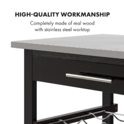 Vermont Servierwagen Küchenwagen 5 Etagen Holz Edelstahl Mobil -Küchenzubehör Verkaufsgeschäft 10030776 uk 0004 logo