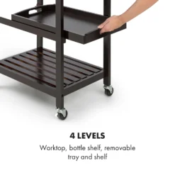 Vermont Servierwagen Küchenwagen 5 Etagen Holz Edelstahl Mobil -Küchenzubehör Verkaufsgeschäft 10030776 uk 0005 logo