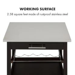 Vermont Servierwagen Küchenwagen 5 Etagen Holz Edelstahl Mobil -Küchenzubehör Verkaufsgeschäft 10030776 uk 0006 logo