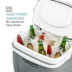 Picknicker Trolley Music Cooler 36l Trolley-Kühlbox BT-Lautsprecher -Küchenzubehör Verkaufsgeschäft 10031527 yy 0003 logo auna Picknicker Trolley Music Cooler Kuehlbox grau reedit