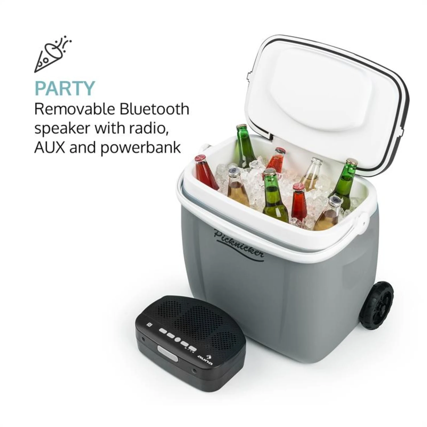 Picknicker Trolley Music Cooler 36l Trolley-Kühlbox BT-Lautsprecher – Bild 6