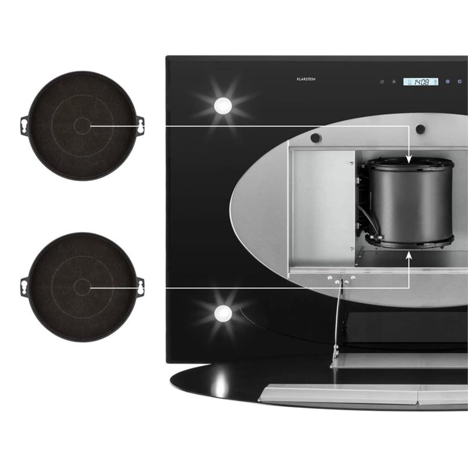 Aktivkohlefilter Dunstabzugshauben Ersatz 2 Stk. Umluft Ø206mm 2 Aktivkohlefilter Dunstabzugshauben Ersatz 2 Stk. Umluft Ø206mm – Bild 2