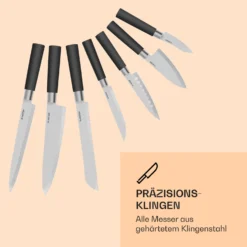 Kitano 8tlg. Messer-Set Mit Block 7 Messer Stahl Edler Holzblock -Küchenzubehör Verkaufsgeschäft 10031653 de 0004 logo