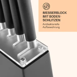 Kitano 8tlg. Messer-Set Mit Block 7 Messer Stahl Edler Holzblock -Küchenzubehör Verkaufsgeschäft 10031653 de 0005 logo