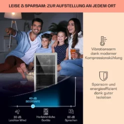 Beersafe 6XL Kühlschrank 201 Liter 5 Böden Panoramaglastür Edelstahl -Küchenzubehör Verkaufsgeschäft 10031930 DE 0003 usp