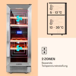 Vinovilla 17 Built-In Duo Weinkühlschrank 2 Zonen 53l 17 Fl. Glastür -Küchenzubehör Verkaufsgeschäft 10032030 de 0004 logo