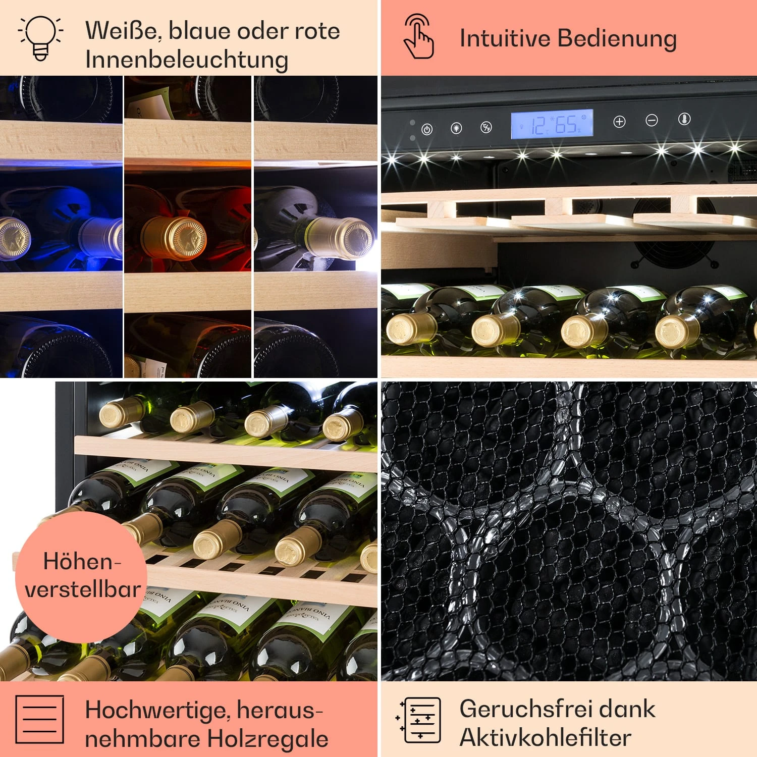 Vinovilla Grande 165 Built-in Uno Weinkühlschrank 425l 165Fl. Glastür 5 Vinovilla Grande 165 Built-in Uno Weinkühlschrank 425l 165Fl. Glastür – Bild 5