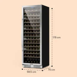 Vinovilla Grande 165 Built-in Uno Weinkühlschrank 425l 165Fl. Glastür 14 Vinovilla Grande 165 Built-in Uno Weinkühlschrank 425l 165Fl. Glastür -Küchenzubehör Verkaufsgeschäft 10032033 yy 0007 dimensions