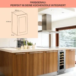 Vinovilla Smart Weinkühlschrank 50l / 20 Flaschen Glastür Edelstahl -Küchenzubehör Verkaufsgeschäft 10032037 DE 0006 usp