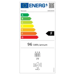 Vinovilla Smart Weinkühlschrank 50l / 20 Flaschen Glastür Edelstahl -Küchenzubehör Verkaufsgeschäft 10032037 energy label