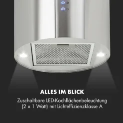 Barett Inselabzugshaube Ø35cm Umluft 558 M³/h LED Aktivkohlefilter -Küchenzubehör Verkaufsgeschäft 10032301 de 0008 logo