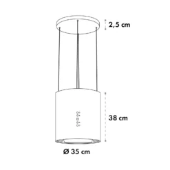 Barett Inselabzugshaube Ø35cm Umluft 558 M³/h LED Aktivkohlefilter -Küchenzubehör Verkaufsgeschäft 10032301 yy 0009 logo