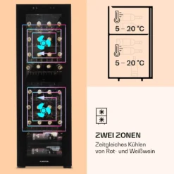 Shiraz 39 Duo Weinkühlschrank 2 Zonen 105l 39 Flaschen 12 Shiraz 39 Duo Weinkühlschrank 2 Zonen 105l 39 Flaschen -Küchenzubehör Verkaufsgeschäft 10032661 de 0004 logo