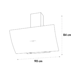 Annabelle 60 Dunstabzugshaube Glas 595 M³/h Touch-Armatur Weiß -Küchenzubehör Verkaufsgeschäft 10032684 yy 0009 logo