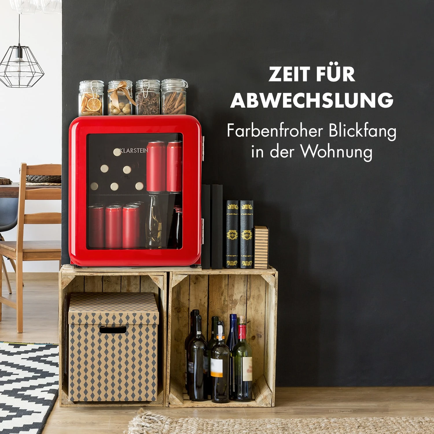 PopLife Getränkekühler Kühlschrank 0-10°C Retro-Design 2 PopLife Getränkekühler Kühlschrank 0-10°C Retro-Design – Bild 2