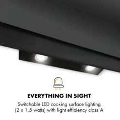 Aurica 90 Dunstabzugshaube, 90 Cm, Wandanbau, 165 W, Schwarz -Küchenzubehör Verkaufsgeschäft 10032766 uk 0007 logo