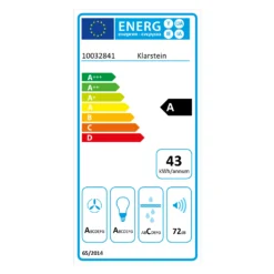 Paolo Dunstabzugshaube Einbau 52,5 Cm EEK: A 593 M³/h LED Touch -Küchenzubehör Verkaufsgeschäft 10032841 energy label