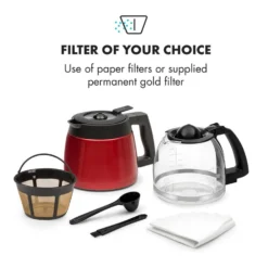 Aromatica II Duo Kaffeemaschine, Integriertes Mahlwerk, 1,25 L, Rot 14 Aromatica II Duo Kaffeemaschine, Integriertes Mahlwerk, 1,25 L, Rot -Küchenzubehör Verkaufsgeschäft 10032866 yy 0004 logo Klarstein Aromatica II Duo Kaffeemaschine rot