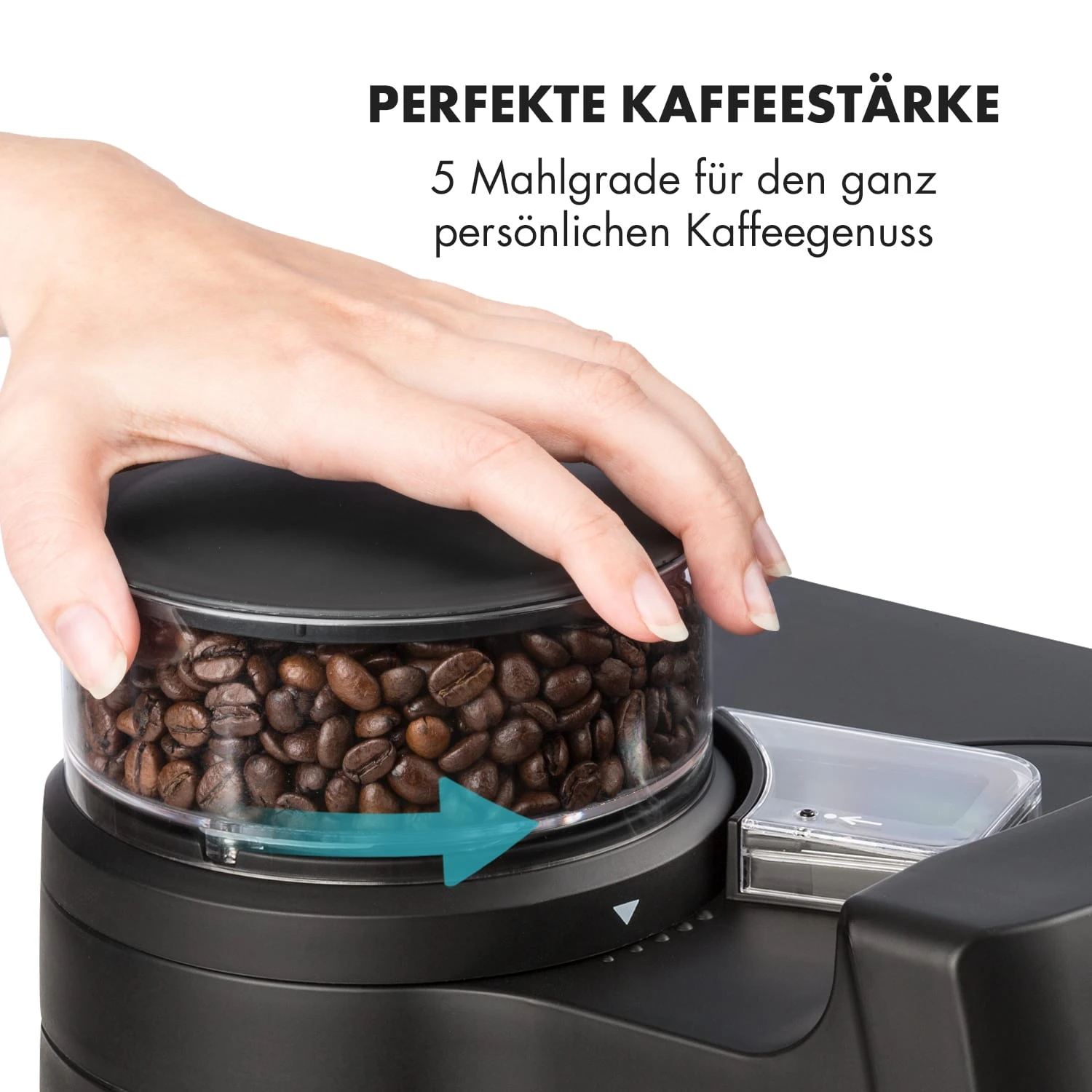 Aromatica II Set Kaffeemaschine, Mahlwerk, 1,25 L, Schwarz 6 Aromatica II Set Kaffeemaschine, Mahlwerk, 1,25 L, Schwarz – Bild 6