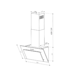 Athena Dunstabzugshaube 60cm Abluft: 350 M³/h LED Edelstahl -Küchenzubehör Verkaufsgeschäft 10032904 yy 0010 logo