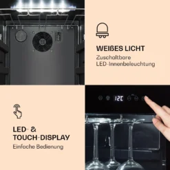 Bellevin 62 Weinkühlschrank 56 Flaschen 5-20°C EEC G -Küchenzubehör Verkaufsgeschäft 10032923 de 0003 logo