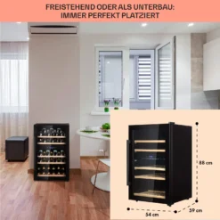 Barossa 40 Duo Weinkühlschrank 2 Zonen 41 Flaschen Glastür Touch LED 12 Barossa 40 Duo Weinkühlschrank 2 Zonen 41 Flaschen Glastür Touch LED -Küchenzubehör Verkaufsgeschäft 10032924 de 0006 usp