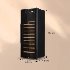 Barossa 54 Uno Weinkühlschrank 155 L 54 Flaschen Glastür Touch LED -Küchenzubehör Verkaufsgeschäft 10032925 yy 0011 dimensions