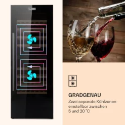 Barossa 77 Duo Weinkühlschrank 2 Zonen 191 L 77 Fl. Touch LED Schwarz -Küchenzubehör Verkaufsgeschäft 10032963 de 0005 logo