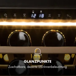 Barossa 77 Duo Weinkühlschrank 2 Zonen 191 L 77 Fl. Touch LED Schwarz -Küchenzubehör Verkaufsgeschäft 10032963 de 0008 logo