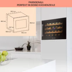 Vinsider 24 Built-In Uno Onyx Einbau-Weinkühlschrank 24 Flaschen 57 L -Küchenzubehör Verkaufsgeschäft 10032965 de 0005 usp