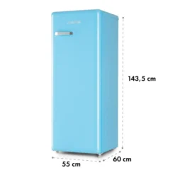 Irene XL Vollraumkühlschrank 240 Liter Retro-Design -Küchenzubehör Verkaufsgeschäft 10032979 yy 0006 logo freezer blue