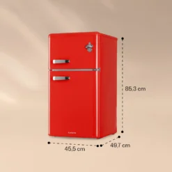 Irene Kühl- & Gefrierkombination 85 Liter Retro-Design -Küchenzubehör Verkaufsgeschäft 10032980 yy 0011 dimensions