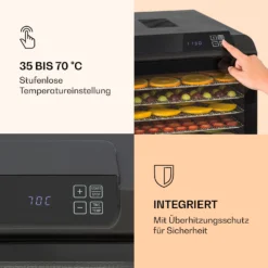 Arizona Jerky Dörrautomat 500W 35-70°C Digitales Touch-Display -Küchenzubehör Verkaufsgeschäft 10033020 de 0004 logo
