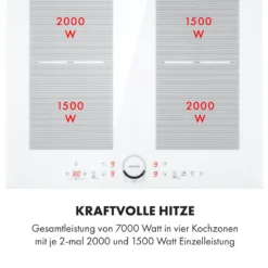 Delicatessa 60 Induktionskochfeld 4 Zonen 7000W Timer Weiß -Küchenzubehör Verkaufsgeschäft 10033027 de 0004 logo