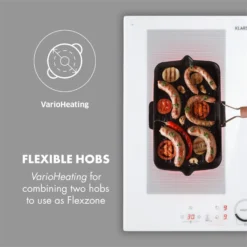 Delicatessa 60 Induktionskochfeld 4 Zonen 7000W Timer Weiß -Küchenzubehör Verkaufsgeschäft 10033027 yy 0003 logo Klarstein Delicatessa 60 Induktionskochfeld weiss