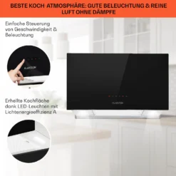 Kronleuchter L Inselabzugshaube 60cm Abluft: 590m³/h LED Touch Glas -Küchenzubehör Verkaufsgeschäft 10033106 de 0004 usp