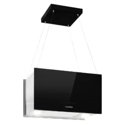 Kronleuchter L Inselabzugshaube 60cm Abluft: 590m³/h LED Touch Glas