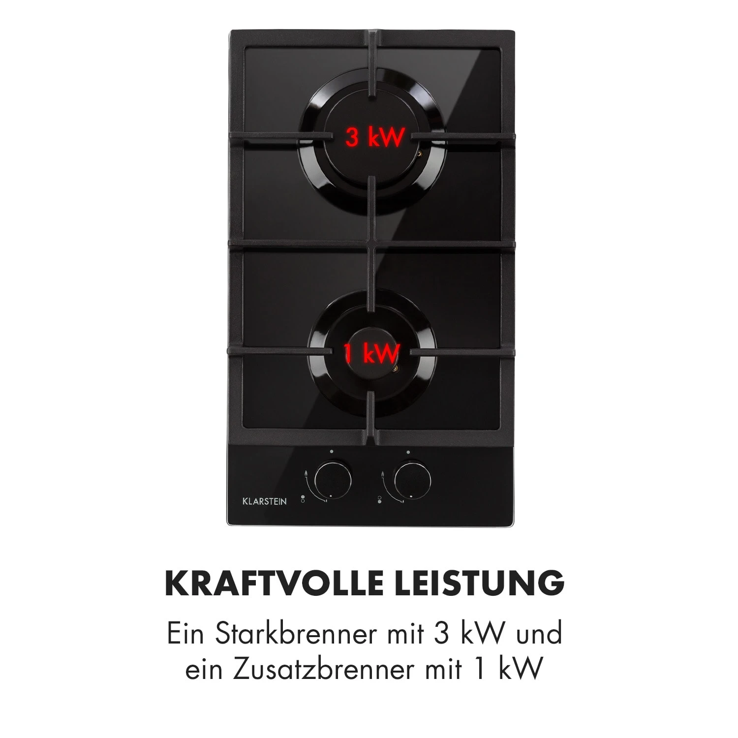 Ignito Domino Gaskochfeld 2-flammig Sabaf-Brenner Glaskeramik Schwarz 6 Ignito Domino Gaskochfeld 2-flammig Sabaf-Brenner Glaskeramik Schwarz – Bild 6