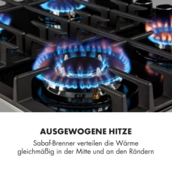 Ignito 4 Zonen Gaskochfeld 4-flammig Sabaf-Brenner Glaskeramik Schwarz 11 Ignito 4 Zonen Gaskochfeld 4-flammig Sabaf-Brenner Glaskeramik Schwarz -Küchenzubehör Verkaufsgeschäft 10033132 de 0003 logo