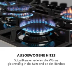 Ignito 5 Zonen Gaskochfeld 5-flammig Sabaf-Brenner Glaskeramik Schwarz 11 Ignito 5 Zonen Gaskochfeld 5-flammig Sabaf-Brenner Glaskeramik Schwarz -Küchenzubehör Verkaufsgeschäft 10033133 de 0003 logo