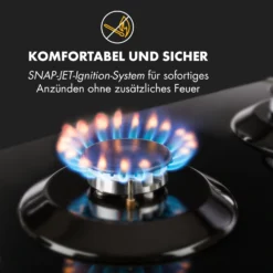 Ignito 5 Zonen Gaskochfeld 5-flammig Sabaf-Brenner Glaskeramik Schwarz 14 Ignito 5 Zonen Gaskochfeld 5-flammig Sabaf-Brenner Glaskeramik Schwarz -Küchenzubehör Verkaufsgeschäft 10033133 de 0006 logo