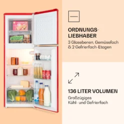 Audrey Kühl- & Gefrierkombination 97l/39l Retro-Look 2 Böden -Küchenzubehör Verkaufsgeschäft 10033193 de 0003 logo