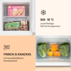 Audrey Kühl- & Gefrierkombination 97l/39l Retro-Look 2 Böden -Küchenzubehör Verkaufsgeschäft 10033193 de 0004 logo