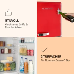 Audrey Kühl- & Gefrierkombination 97l/39l Retro-Look 2 Böden -Küchenzubehör Verkaufsgeschäft 10033193 de 0005 logo